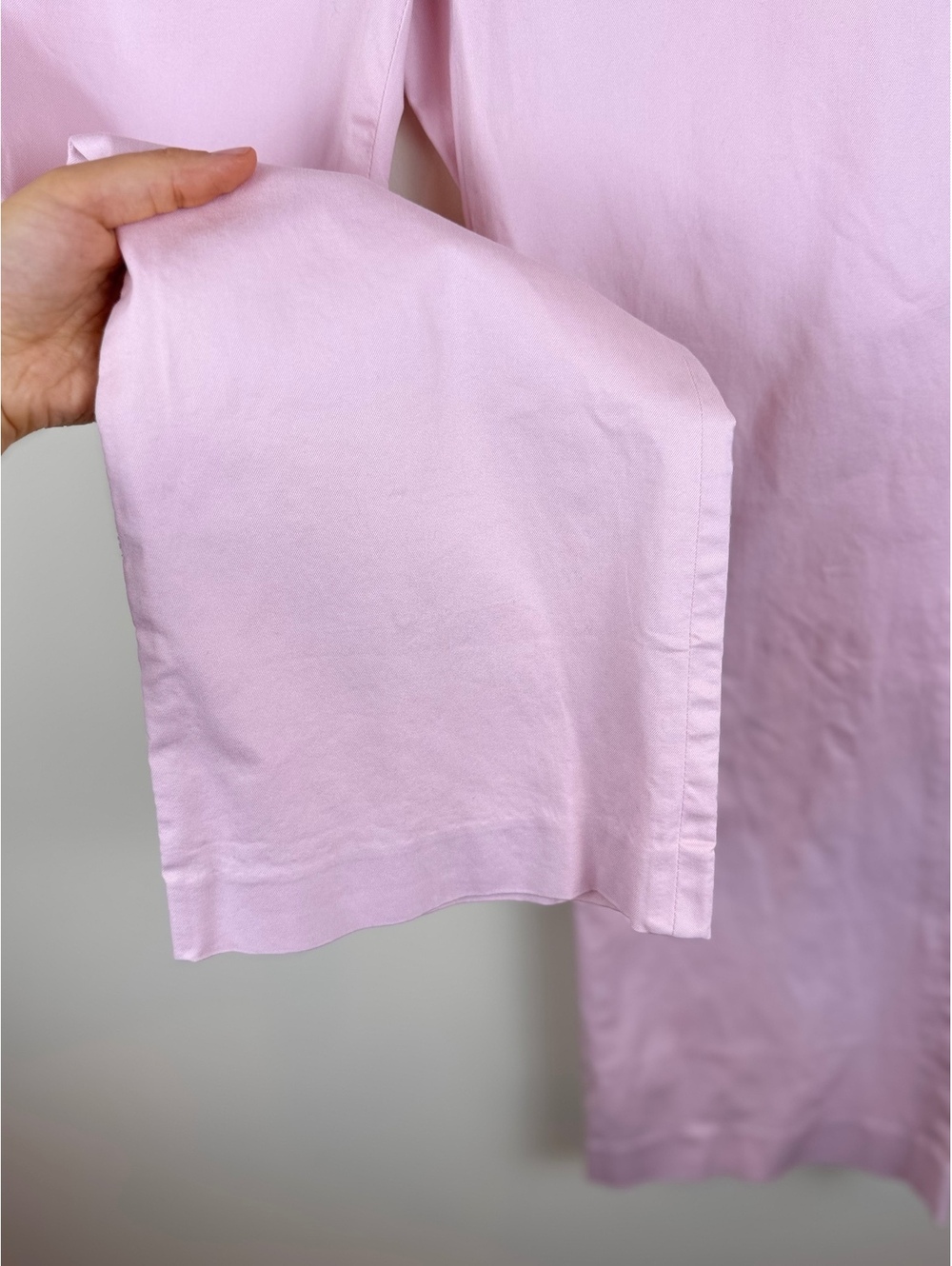 Theory Pink Stretch Cotton Cropped Flare Pants Size 12 Made in USA Y2K - Picture 5 of 8